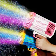 Automatic Rechargeable 69 Holes Rocket Boom Bubble Gun